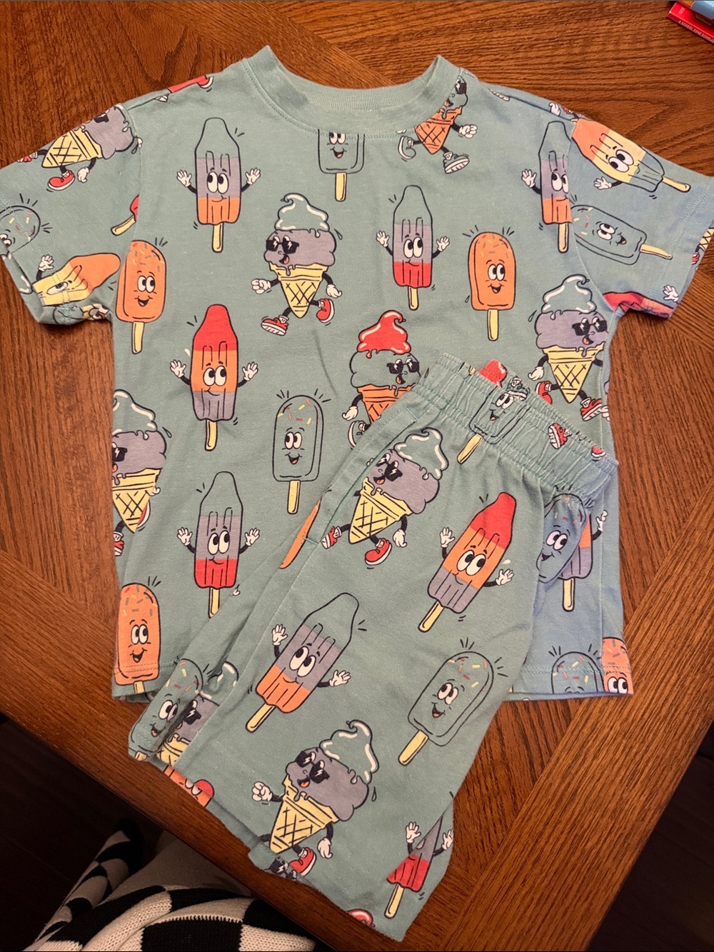Garanimals Mint Green Ice Cream & Popsicle Pajama Set